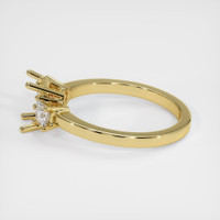 18K Yellow Gold Three Stone Ring Setting Image