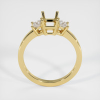 18K Yellow Gold Three Stone Ring Setting Image