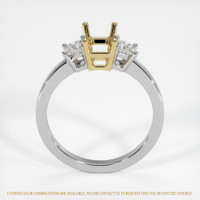 14K Yellow & White Three Stone Ring Setting Image