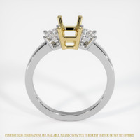 18K Yellow & White Three Stone Ring Setting Image