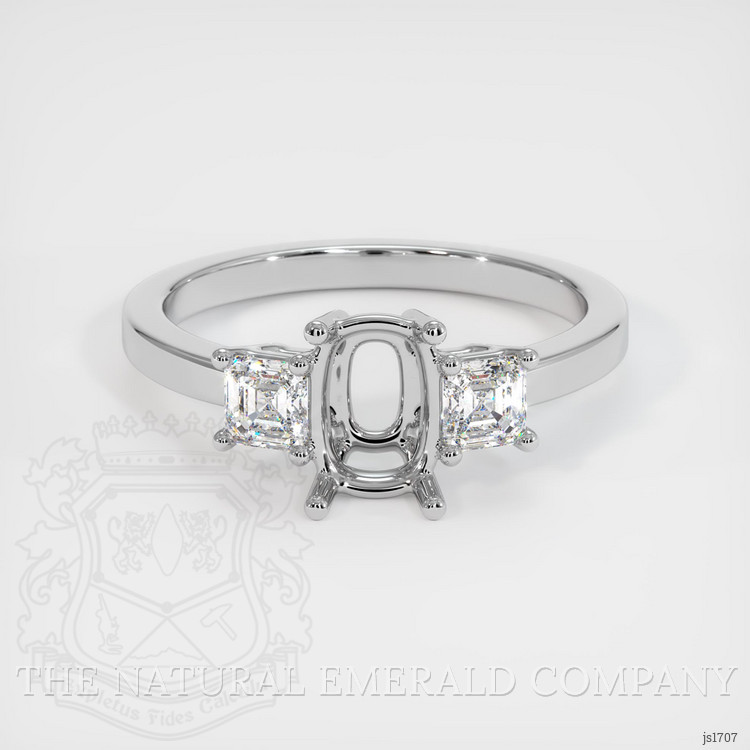 Platinum 950 Three Stone Ring Setting
