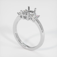 14K White Gold Three Stone Ring Setting Video