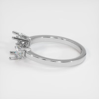 14K White Gold Three Stone Ring Setting Image