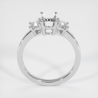 14K White Gold Three Stone Ring Setting Image