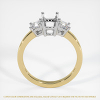 14K White & Yellow Three Stone Ring Setting Image