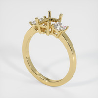 10K Yellow Gold Three Stone Ring Setting Video