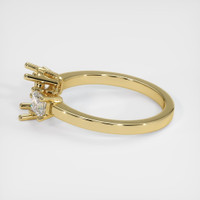 10K Yellow Gold Three Stone Ring Setting Image