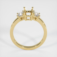 10K Yellow Gold Three Stone Ring Setting Image
