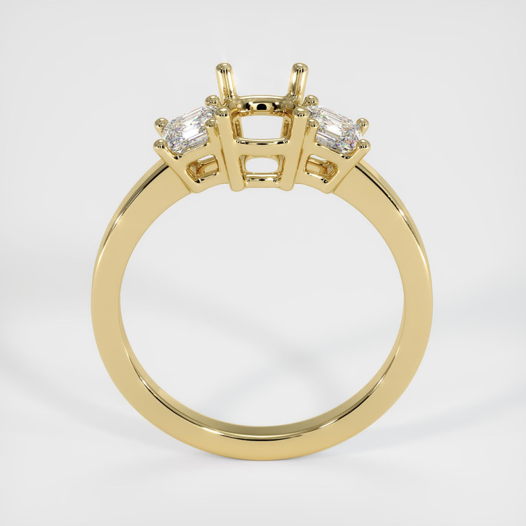 10K Yellow Gold Three Stone Ring Setting