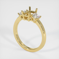 18K Yellow Gold Three Stone Ring Setting Video