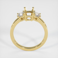 18K Yellow Gold Three Stone Ring Setting Image