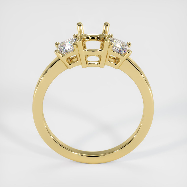 18K Yellow Gold Three Stone Ring Setting