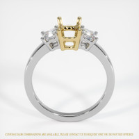 14K Yellow & White Three Stone Ring Setting Image