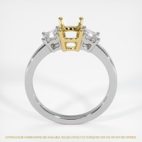 18K Yellow & White Three Stone Ring Setting Image