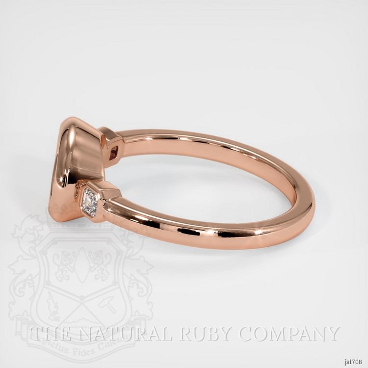 14K Rose Gold Three Stone Ring Setting