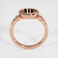 14K Rose Gold Three Stone Ring Setting Image