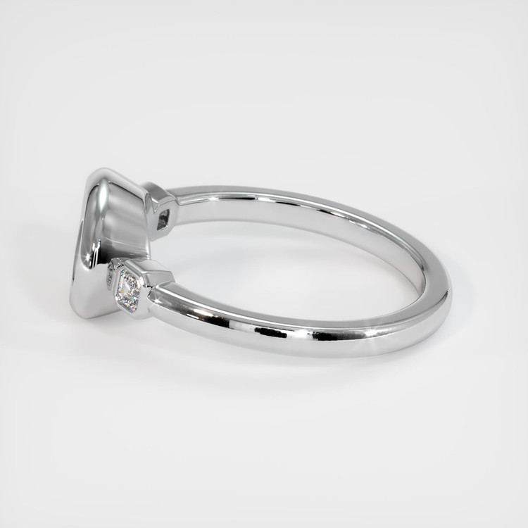 14K White Gold Three Stone Ring Setting