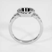 14K White Gold Three Stone Ring Setting Image