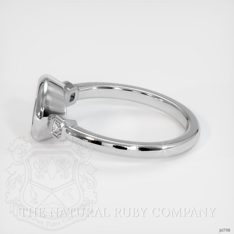 18K White Gold Three Stone Ring Setting