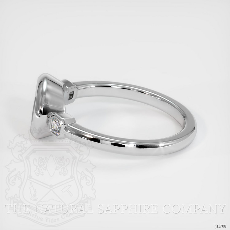 18K White Gold Three Stone Ring Setting
