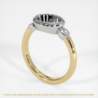 14K White & Yellow Three Stone Ring Setting Video