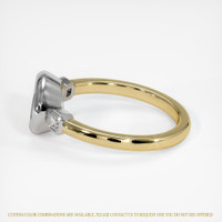14K White & Yellow Three Stone Ring Setting Image