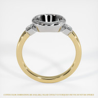 14K White & Yellow Three Stone Ring Setting Image