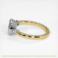 18K White & Yellow Three Stone Ring Setting Image