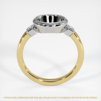 18K White & Yellow Three Stone Ring Setting Image