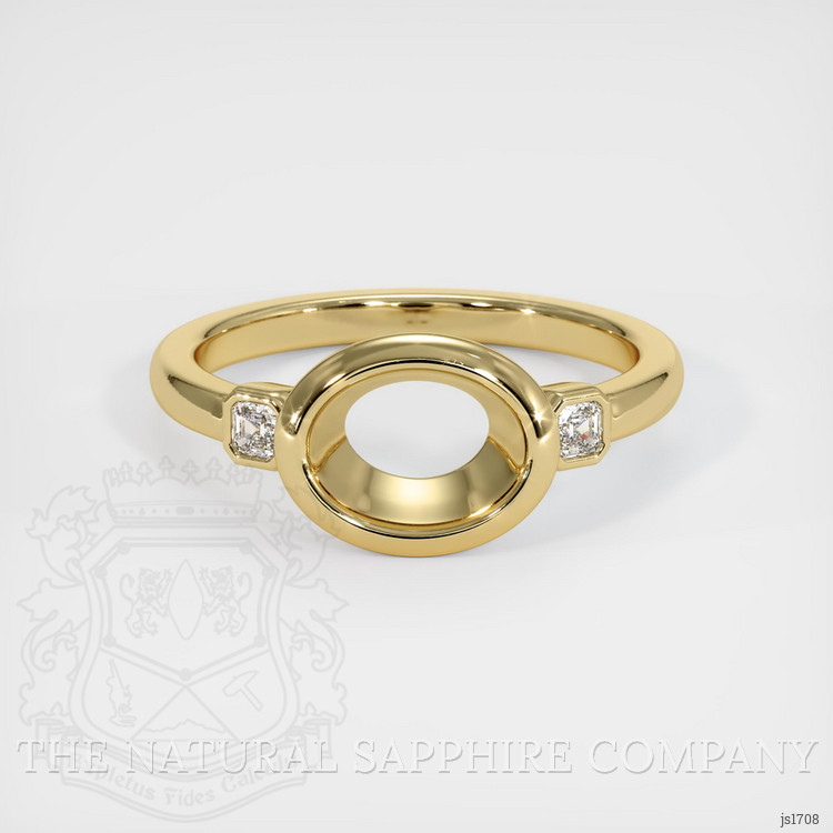 10K Yellow Gold Three Stone Ring Setting
