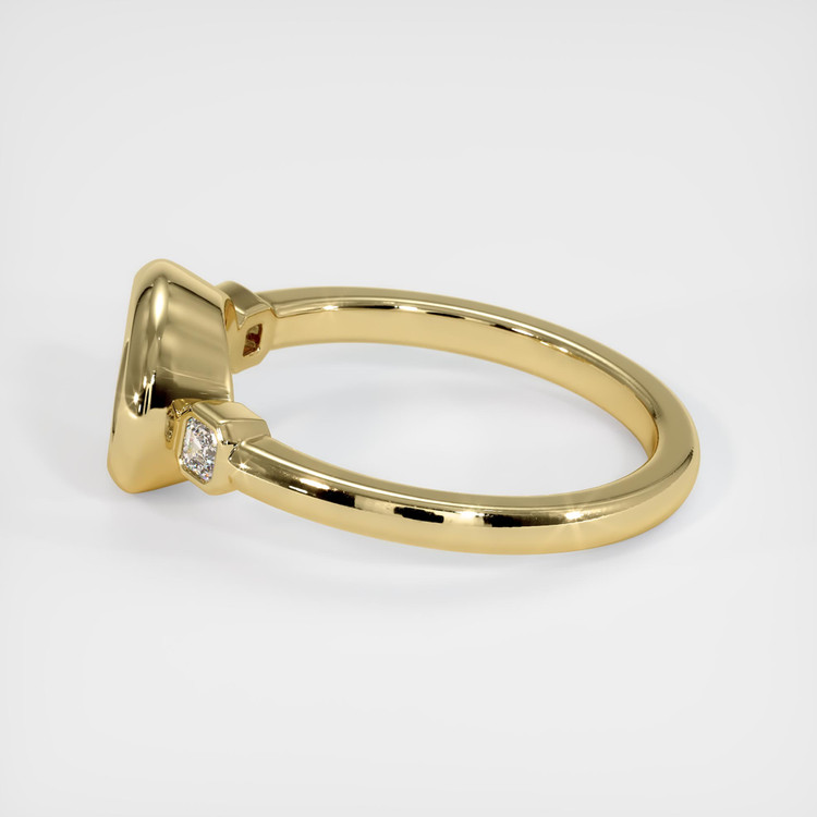 10K Yellow Gold Three Stone Ring Setting