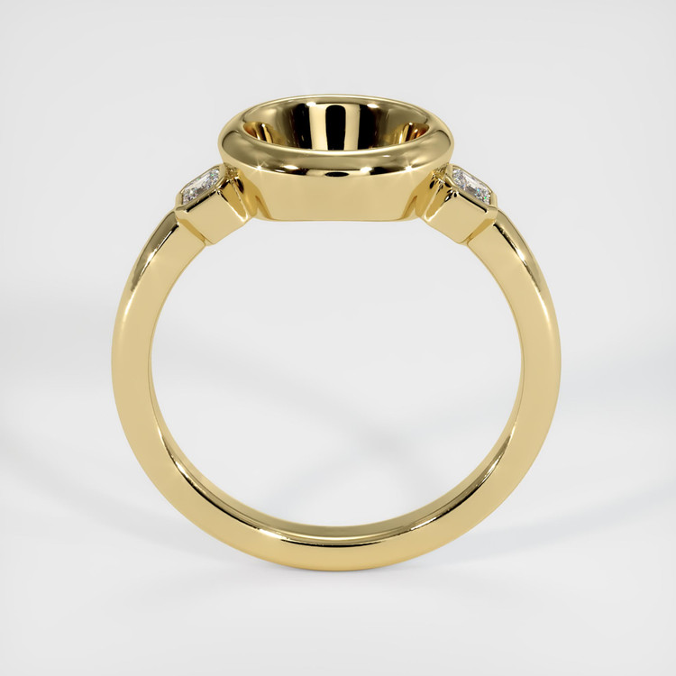 10K Yellow Gold Three Stone Ring Setting