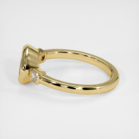 14K Yellow Gold Three Stone Ring Setting Image