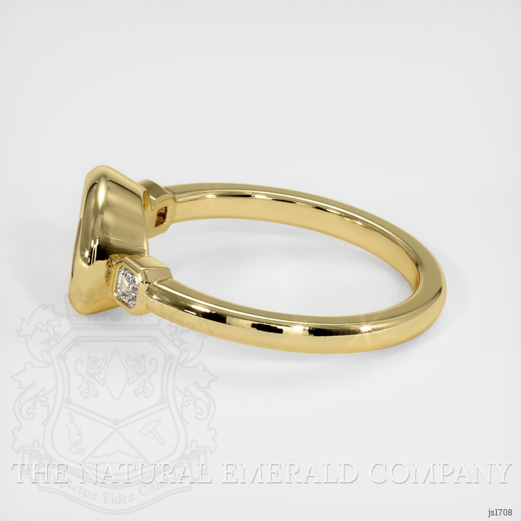 18K Yellow Gold Three Stone Ring Setting