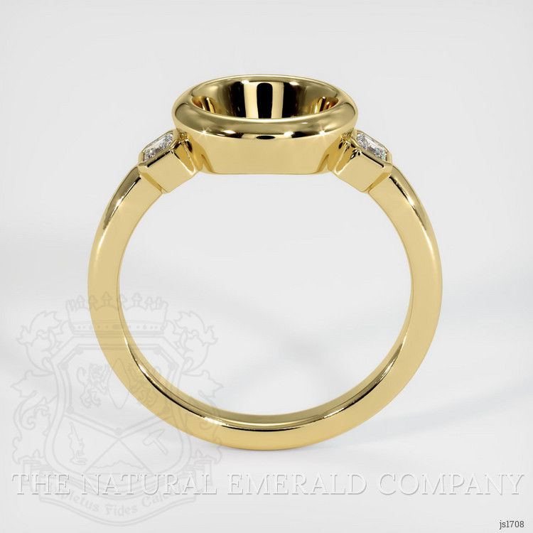 18K Yellow Gold Three Stone Ring Setting