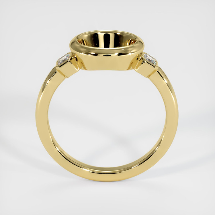 18K Yellow Gold Three Stone Ring Setting