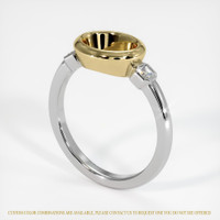 14K Yellow & White Three Stone Ring Setting Video