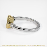 14K Yellow & White Three Stone Ring Setting Image