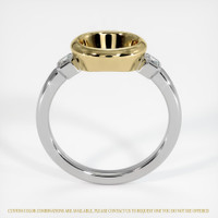 14K Yellow & White Three Stone Ring Setting Image