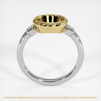 18K Yellow & White Three Stone Ring Setting Image