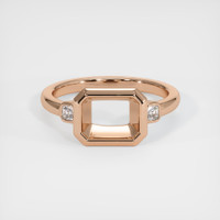14K Rose Gold Three Stone Ring Setting Image