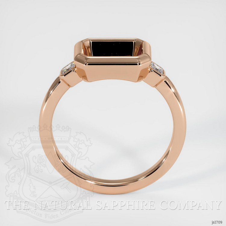 14K Rose Gold Three Stone Ring Setting