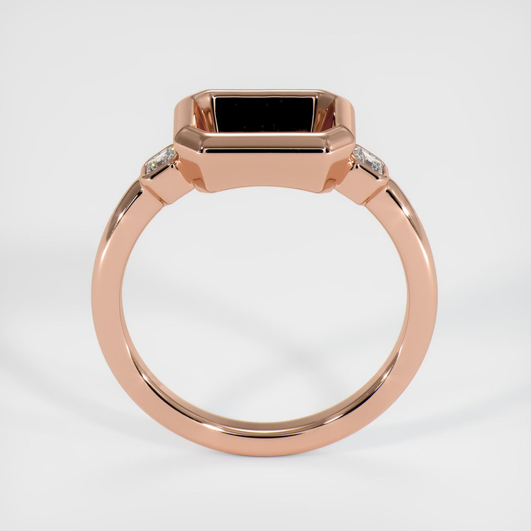 14K Rose Gold Three Stone Ring Setting