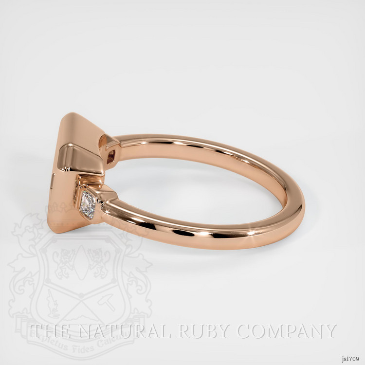 18K Rose Gold Three Stone Ring Setting