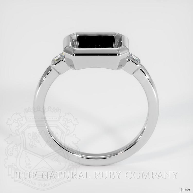 14K White Gold Three Stone Ring Setting