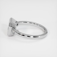 18K White Gold Three Stone Ring Setting Image