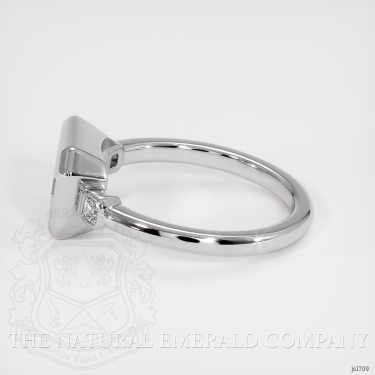 18K White Gold Three Stone Ring Setting