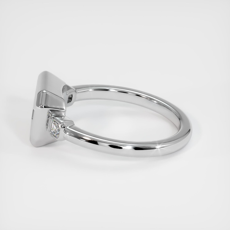 18K White Gold Three Stone Ring Setting