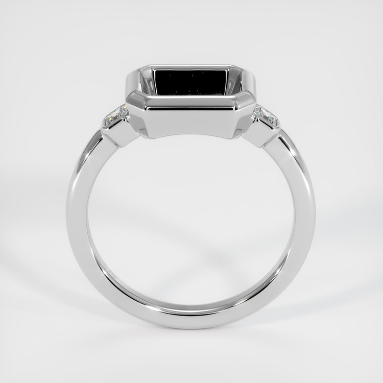 18K White Gold Three Stone Ring Setting