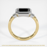 14K White & Yellow Three Stone Ring Setting Image